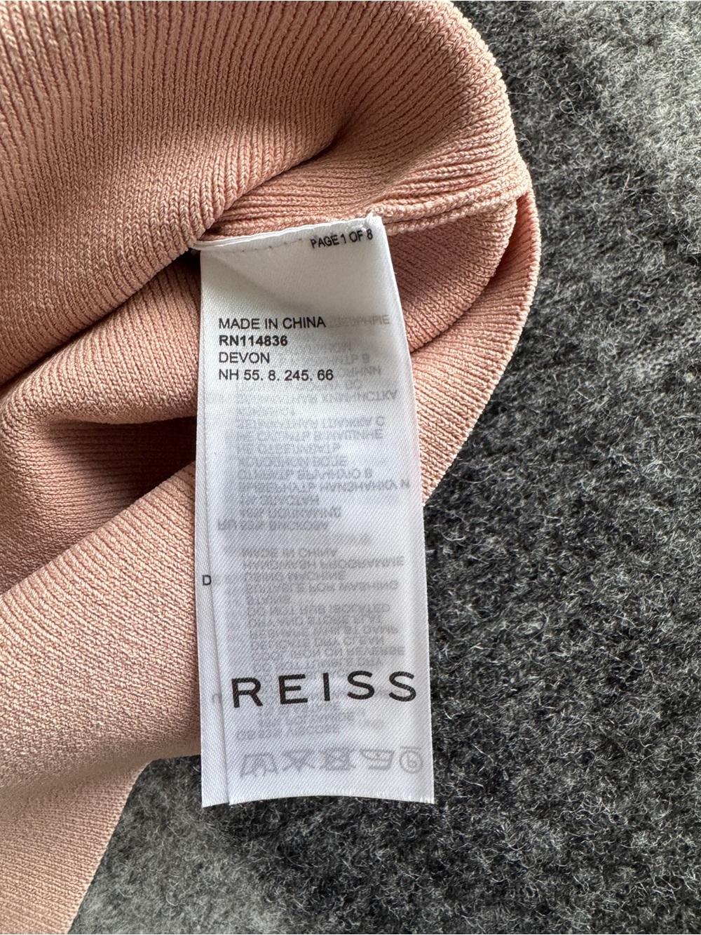 Reiss Devon Square Neck Top Pink NWT - Picture 9 of 12